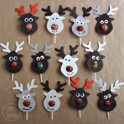 Rudolph Reindeer Lollipop Noses Cutest school class gift for kids ever!