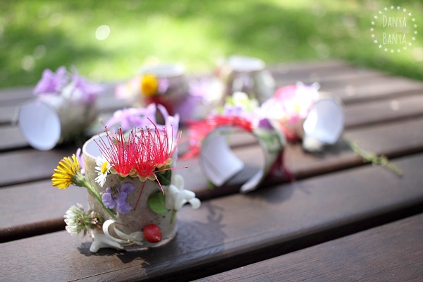DIY nature cuffs fun toilet paper roll craft for kids
