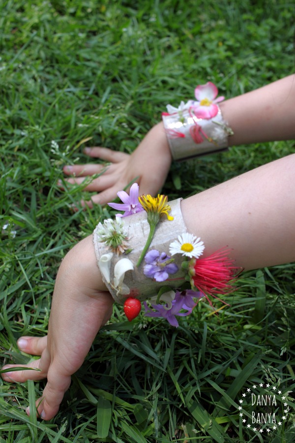 DIY recycled superhero nature cuffs  bracelets for girls