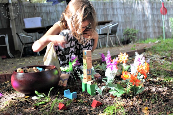 Block play outside