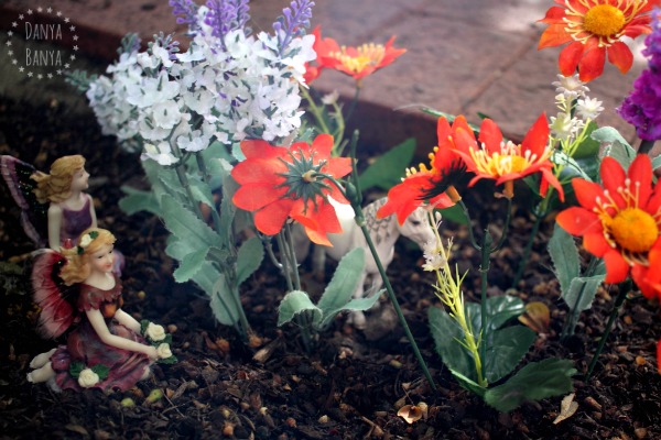 Imaginative fairy play in the garden