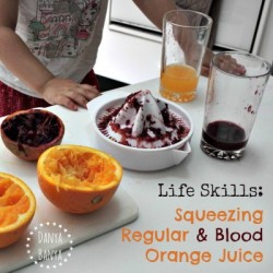 Life Skills Squeezing Regular and Blood Orange Juice