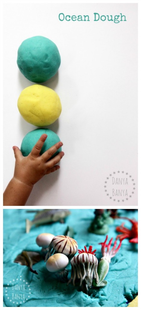 Ocean Dough under the sea themed playdough small world imaginative play for kids