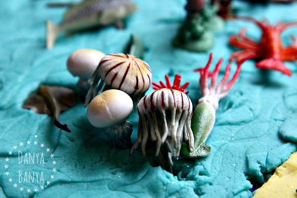 sea jellies in play dough