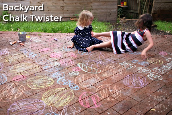 Backyard Chalk Twister Game