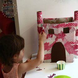 Paper mache princess castle for imaginative play