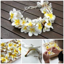 How to make a frangipani flower lei necklace - nature craft for kids