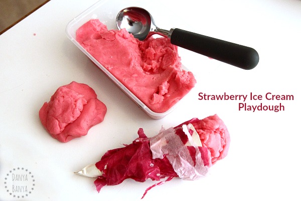 Strawberry Ice Cream Playdough