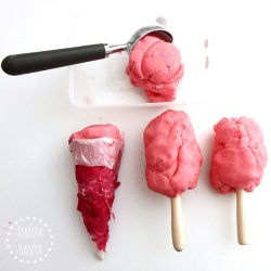 Strawberry ice cream play dough