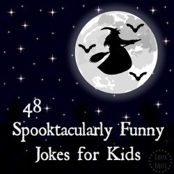 48 spooktacularly funny jokes for kids - great for a spooky party or Halloween