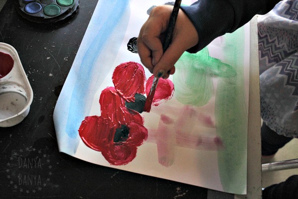 5-year-old-painting-poppies-for-anzac-day