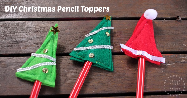 DIY Christmas pencil toppers