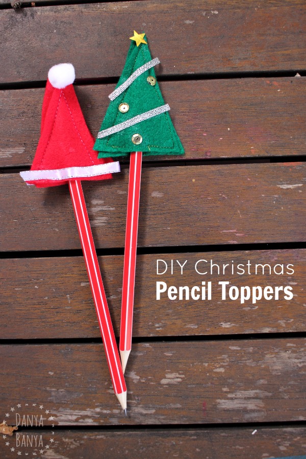  DIY Christmas pencil toppers - perfect non-candy class gift idea for school kids