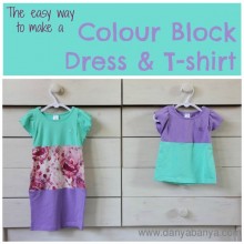 The easy way to make a colour block dress and t-shirt