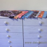 Sewing fabric liners for the chest of drawers