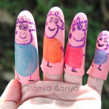 Easy No Sew Peppa Pig Finger Puppets