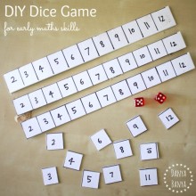 DIY Dice Games for early maths skills
