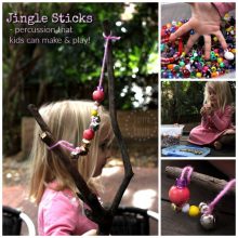 Jingle Sticks - percussion that kids can make and play with