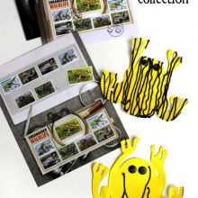 Start a stamp collection and learn about endangered animals including the Southern Corroboree frog